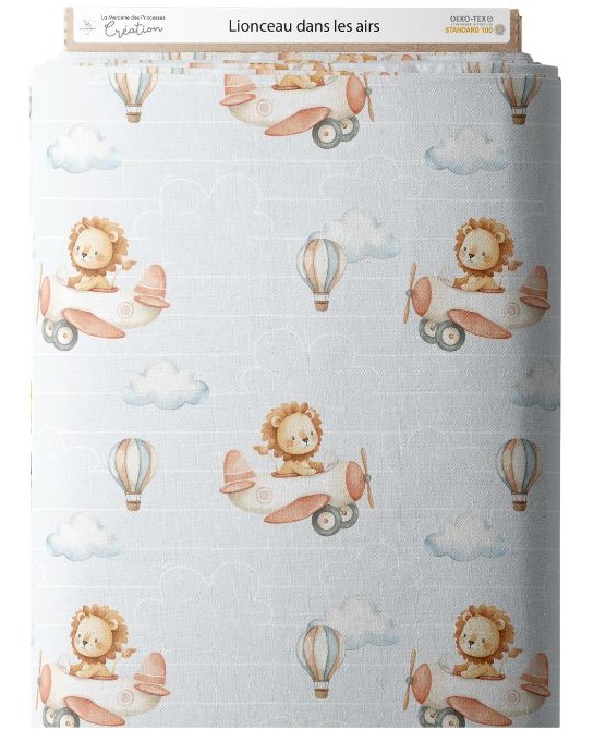 Tissu “Lionceau dans les...