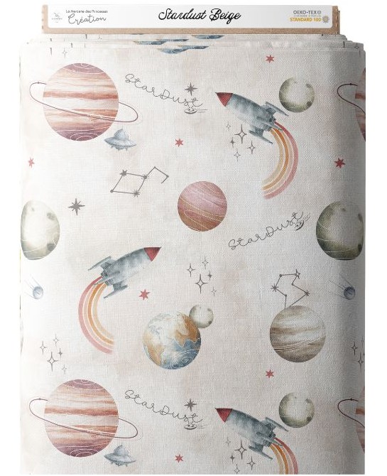 Tissu “Stardust” Beige–...