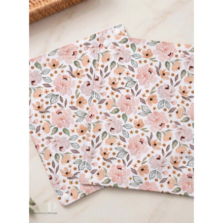 Panneau essuie-tout lavable à coudre – Motif Fleurs Du Printemps – Lot de 5, 10 ou 15 feuilles