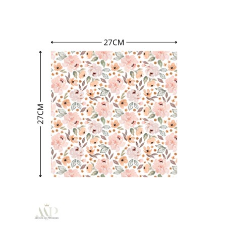 Panneau essuie-tout lavable à coudre – Motif Fleurs Du Printemps – Lot de 5, 10 ou 15 feuilles