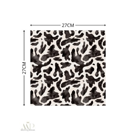 Panneau essuie-tout lavable à coudre – Motif Peau De Vache – Lot de 5, 10 ou 15 feuilles