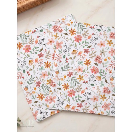 Panneau essuie-tout lavable à coudre – Motif Rêverie Botanique – Lot de 5, 10 ou 15 feuilles