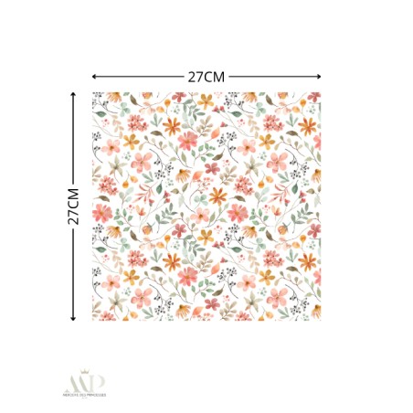 Panneau essuie-tout lavable à coudre – Motif Rêverie Botanique – Lot de 5, 10 ou 15 feuilles