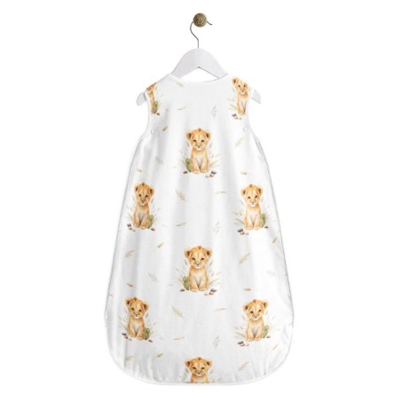 Coupon gigoteuse Lionceau Bohème – tissu coton Oeko-Tex – kit couture facile, cadeau naissance, couture DIY