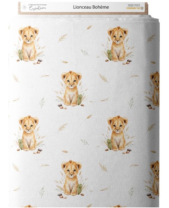 Tissu “Lionceau Boheme" –...
