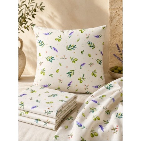 Tissu “Jardin Provençal" – motif fleuri – Certifié Oeko-Tex®