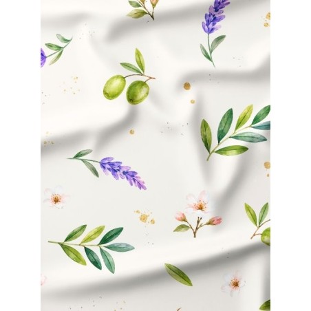 Tissu “Jardin Provençal" – motif fleuri – Certifié Oeko-Tex®