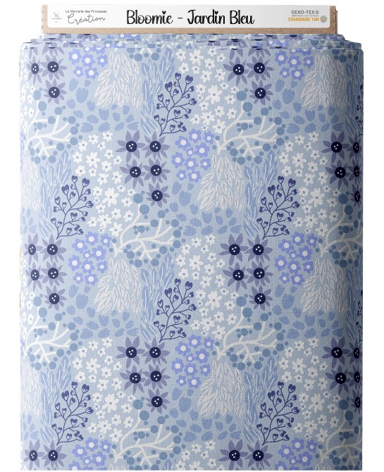 Tissu “Bloomie-Jardin Bleu"...