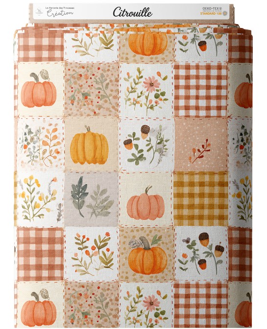 Tissu "Citrouille" – motif...