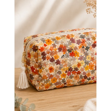 Tissu "Floral D'Automne" – motif Fleuri aquarelle – Certifié Oeko-Tex®