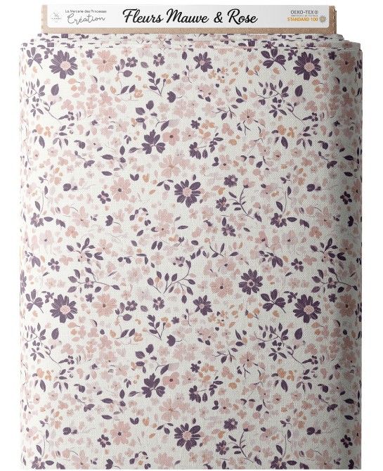Tissu "Mauve & Rose" –...