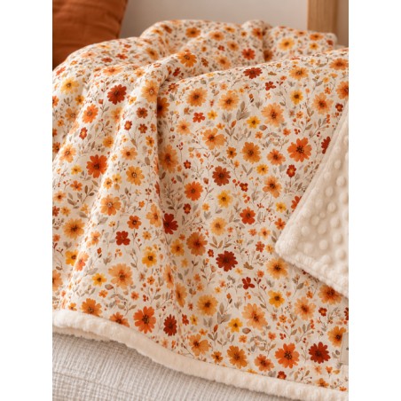 Tissu "Fleurs D'Automne" – motif Fleuri aquarelle – Certifié Oeko-Tex®
