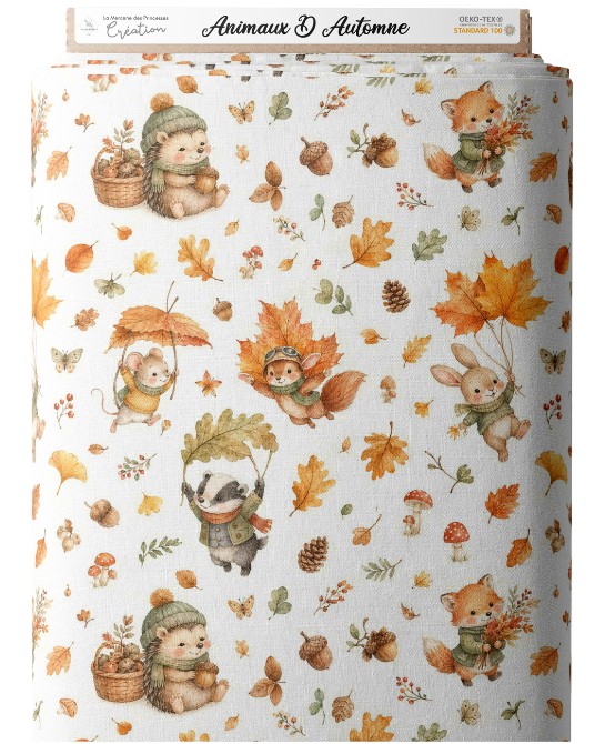 Tissu "Animaux D'automne" –...