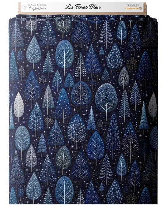 Tissu « La Forêt Bleue » –...