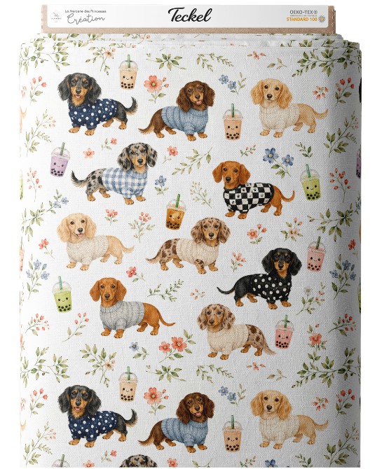 Tissu « Teckel » – Motif...