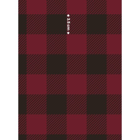 Tissu « Le Tartan du Père Noël » – Motif à carreaux rouges et noirs – Certifié Oeko-Tex®