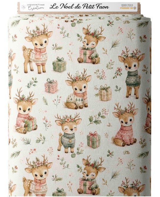 Tissu « Le Noël de Petit...