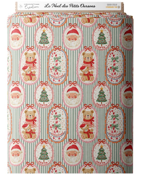 Tissu « Le Noël des Petits...