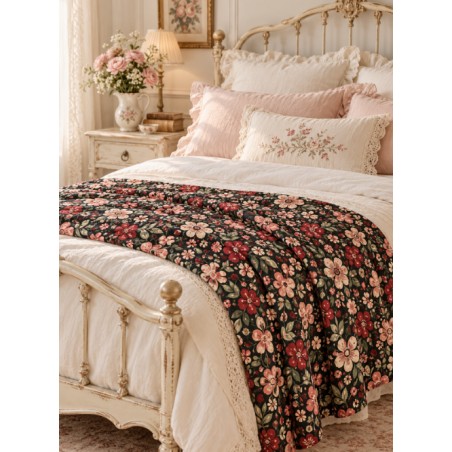 Tissu « Fleurs d’Antan » – Élégance Florale Vintage aux Tons Romantiques – Certifié Oeko-Tex®