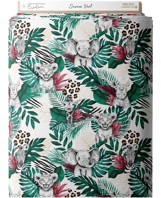 Tissu coton imprimé pour...