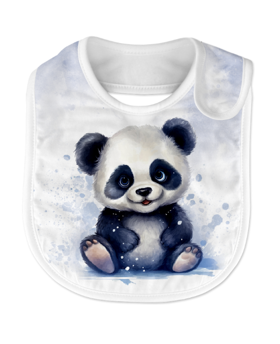 Grand bavoir élastique coton - Panda