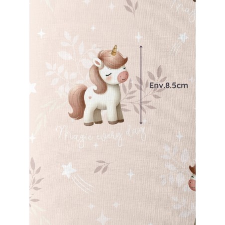 Tissu coton imprimé pour enfants Petits Licornes- Certifié Oeko-Tex®