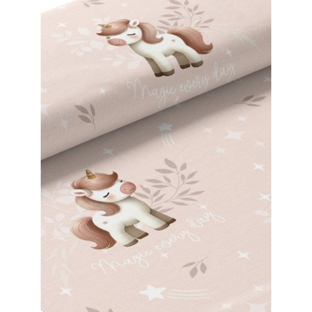 Tissu coton imprimé pour enfants Petits Licornes- Certifié Oeko-Tex®