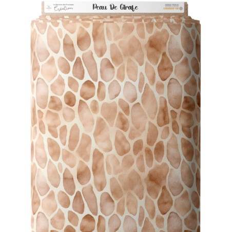 Tissu coton imprimé pour enfants Peau De Girafe  - Certifié Oeko-Tex®