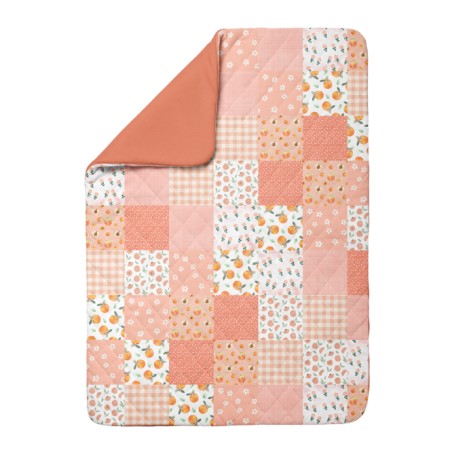 Tissu coton imprimé Patchwork Pêche - Certifié Oeko-Tex®