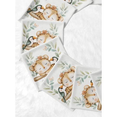 Coupons Lingettes Sieste Tropicale coton imprimé à réaliser soi-même  - Certifié Oeko-Tex®