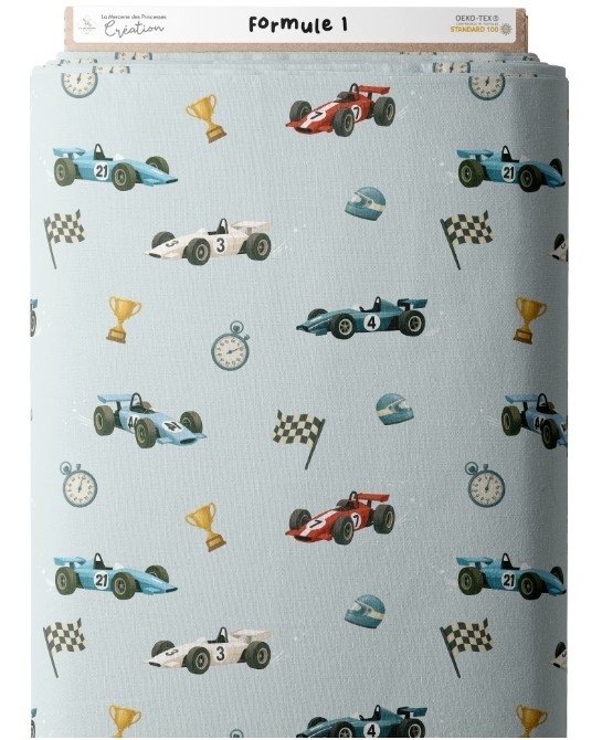 Tissu Formule 1 voiture de...