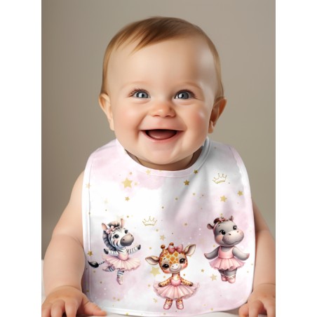 Panneau Bavoir Ballerine – pour Bavoir Bébé 3 à 12 mois – Tissu coton Oeko-Tex® a réaliser soi-même