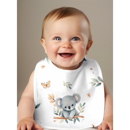 Panneau Bavoir Bébé Tendre Koala – pour Bavoir Bébé 3 à 12 mois – Tissu coton Oeko-Tex® a réaliser soi-même