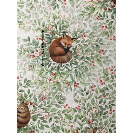 Tissu coton imprimé pour enfants Forêt Endormie - Certifié Oeko-Tex®
