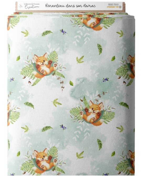 Tissu coton imprimé Renarde...