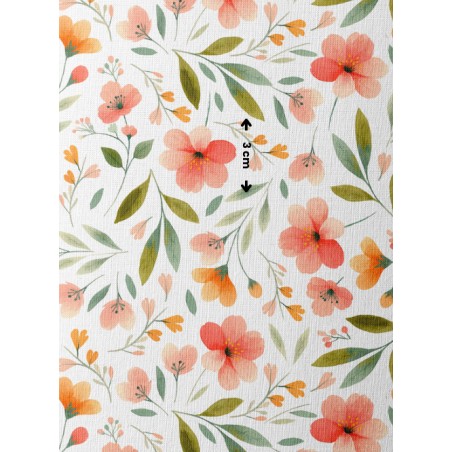 Tissu coton imprimé Fleurs Des Champs Bohème  - Certifié Oeko-Tex®