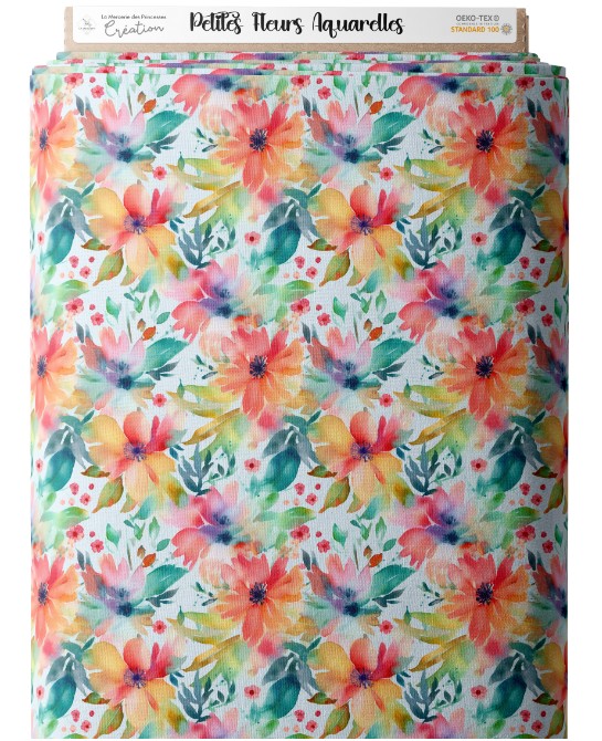 Tissu coton imprimé Petites...