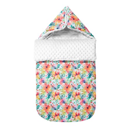 Tissu coton imprimé Petites Fleurs Aquarelles - Certifié Oeko-Tex®