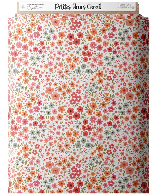 Tissu coton imprimé Petites...