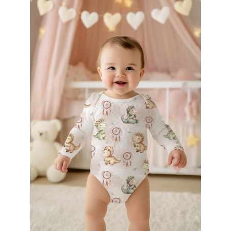 Tissu coton imprimé pour enfants Dino Boho - Certifié Oeko-Tex®