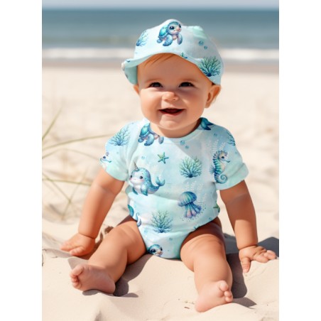 Tissu Océan Baby motif mer enfant Oeko-Tex®