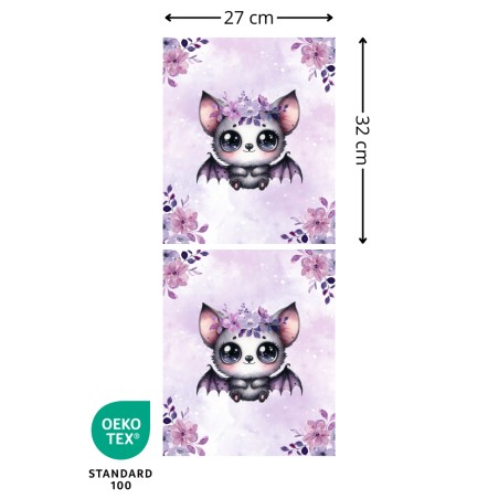 Panneau Sac à Bonbon d'Halloween Chauve Souris Oeko-Tex®