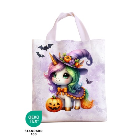Panneau Sac à Bonbon Licorne d'Halloween Oeko-Tex®