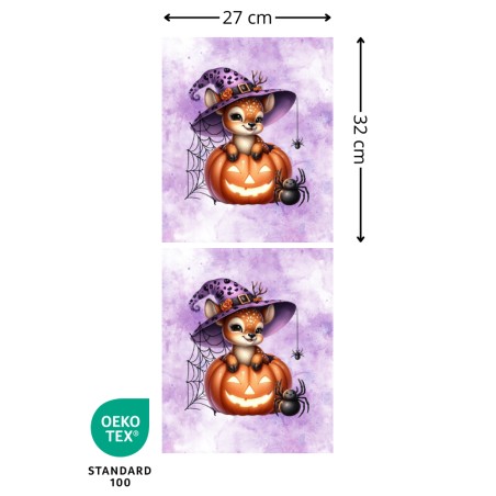 Panneau Sac à Bonbon Faon d'Halloween Oeko-Tex®