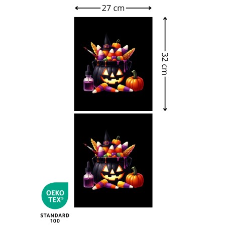 Panneau Sac à Bonbon Citrouille Bonbons D'halloween Oeko-Tex®