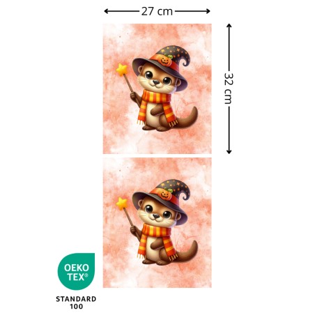 Panneau Sac à Bonbon Loutre D'halloween Oeko-Tex®