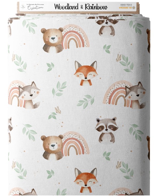 Tissu Woodland et Rainbow...