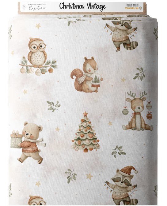 Tissu Christmas Vintage...