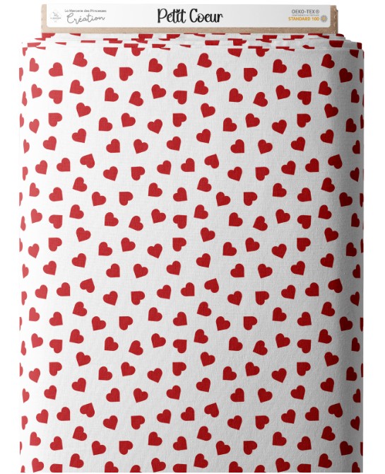 Tissu Petit Coeur Oeko-Tex®