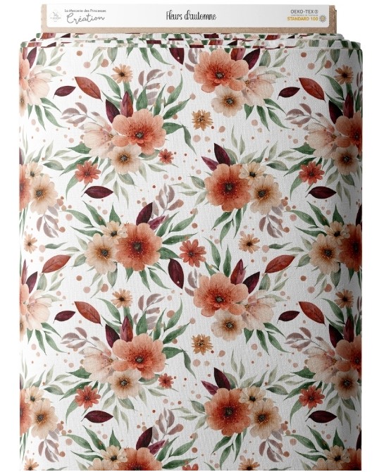 Tissu "Fleurs d’automne" –...